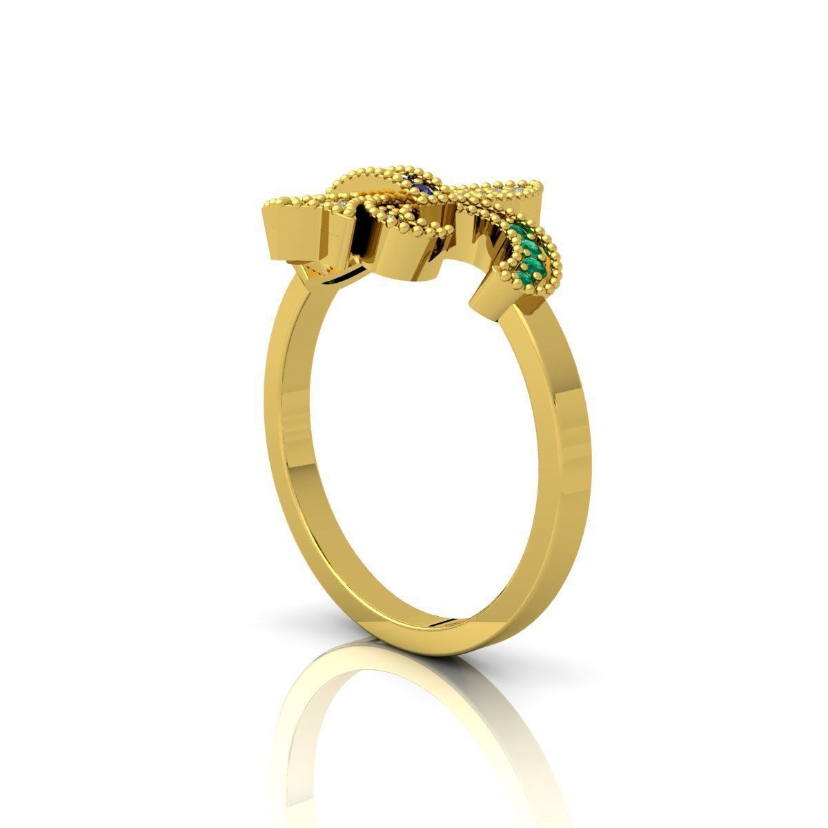 Fancy Design Ring 3D print model_5