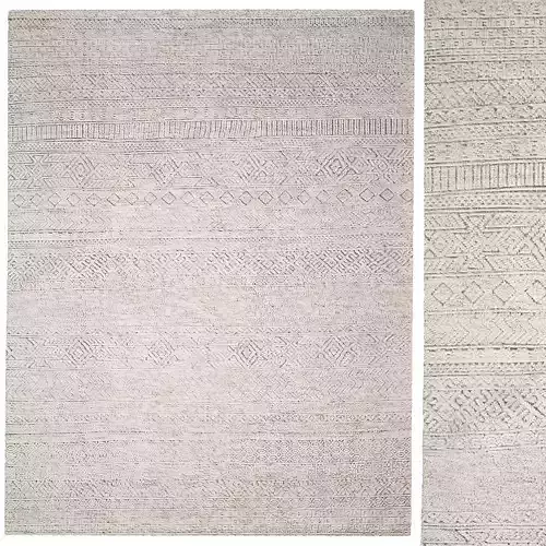 ALLELO HAND-KNOTTED WOOL RUG Low poly Low-poly 3D model