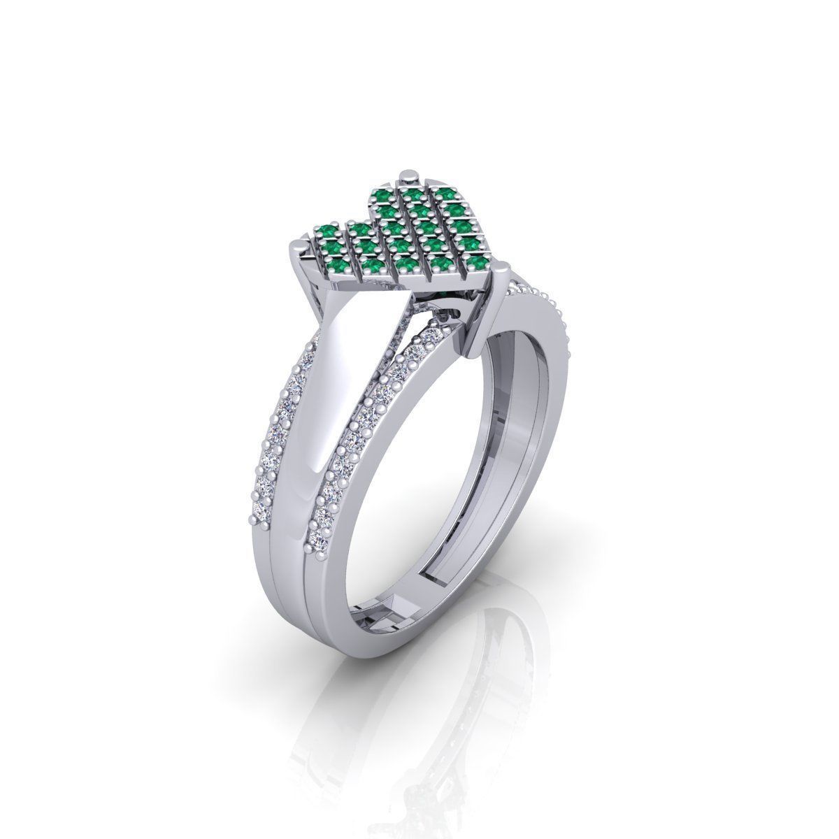 Heart Ring 3D print model_5