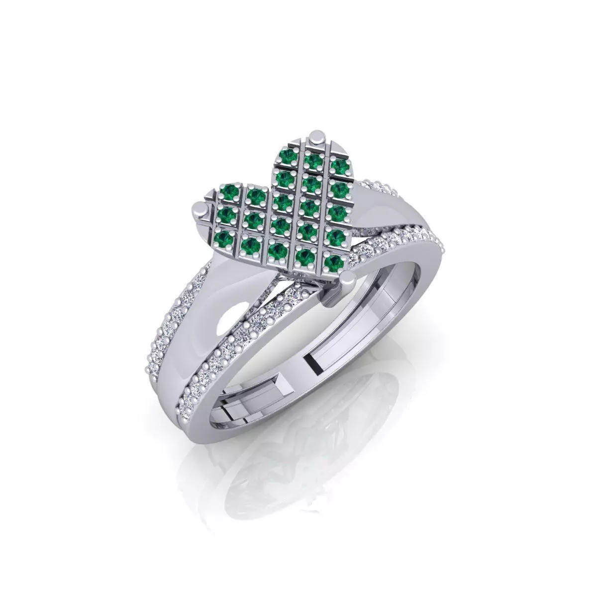 Heart Ring 3D print model_0