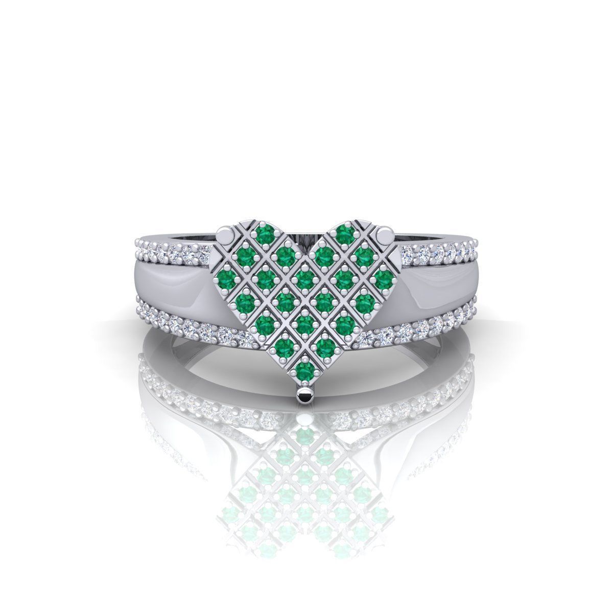 Heart Ring 3D print model_1