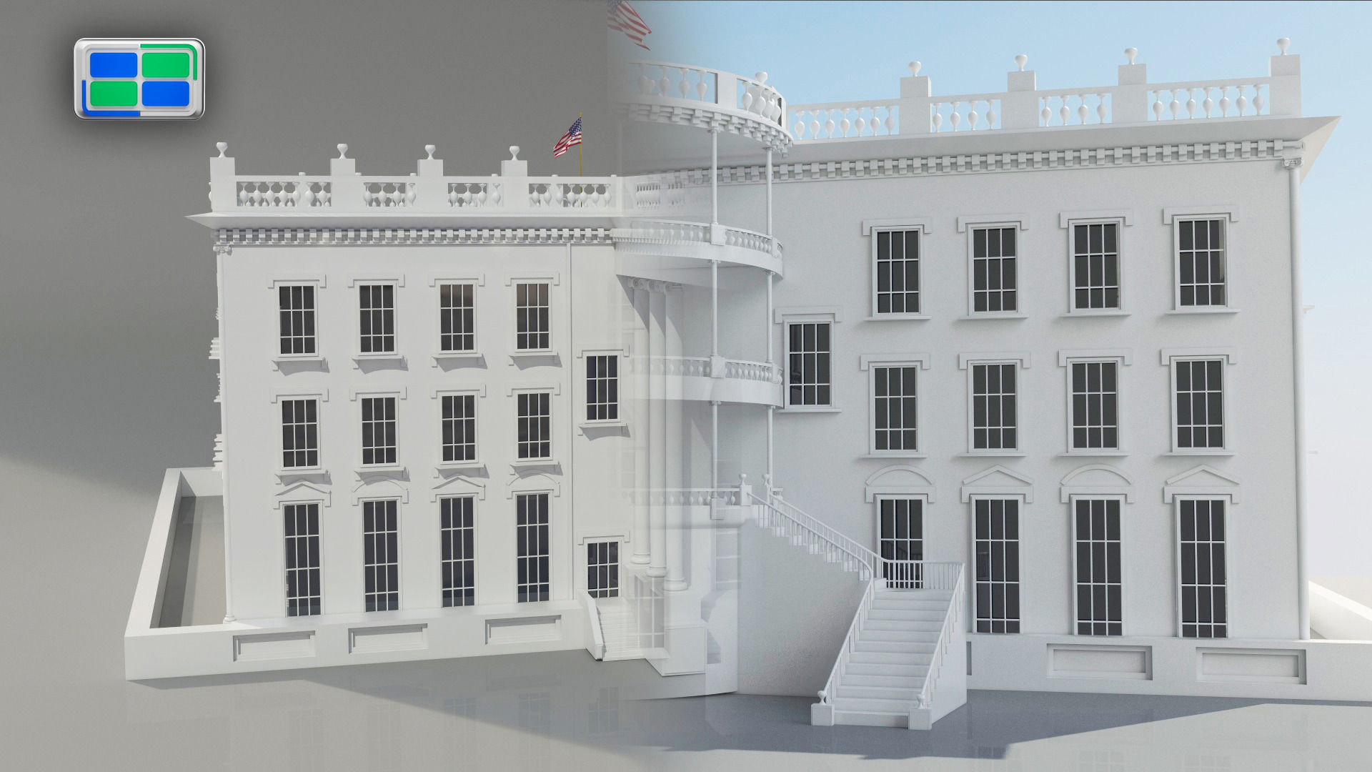 White House  3D model_4