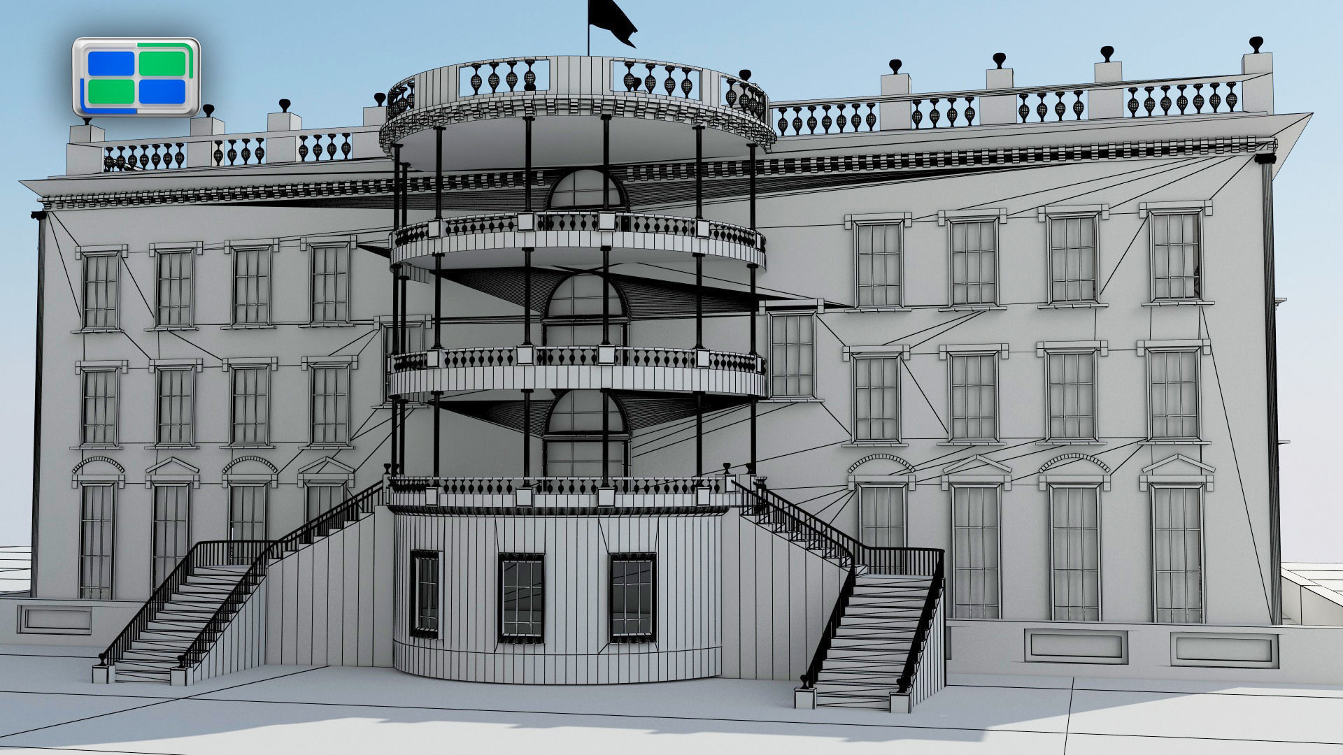 White House  3D model_7