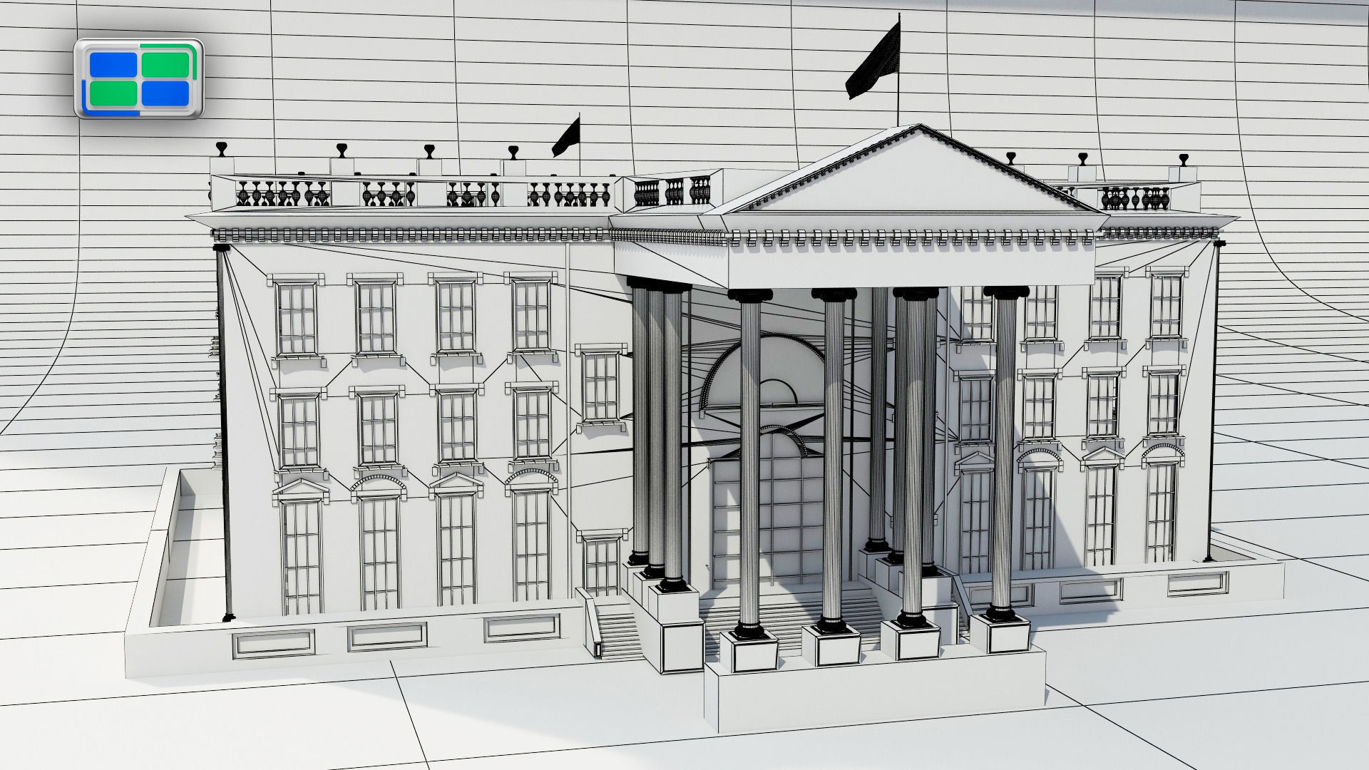White House  3D model_6