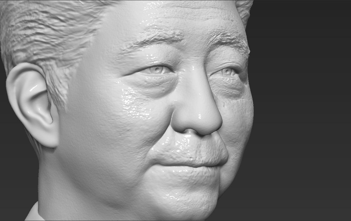Shinzo Abe bust 3D printing ready stl obj formats 3D print model_17