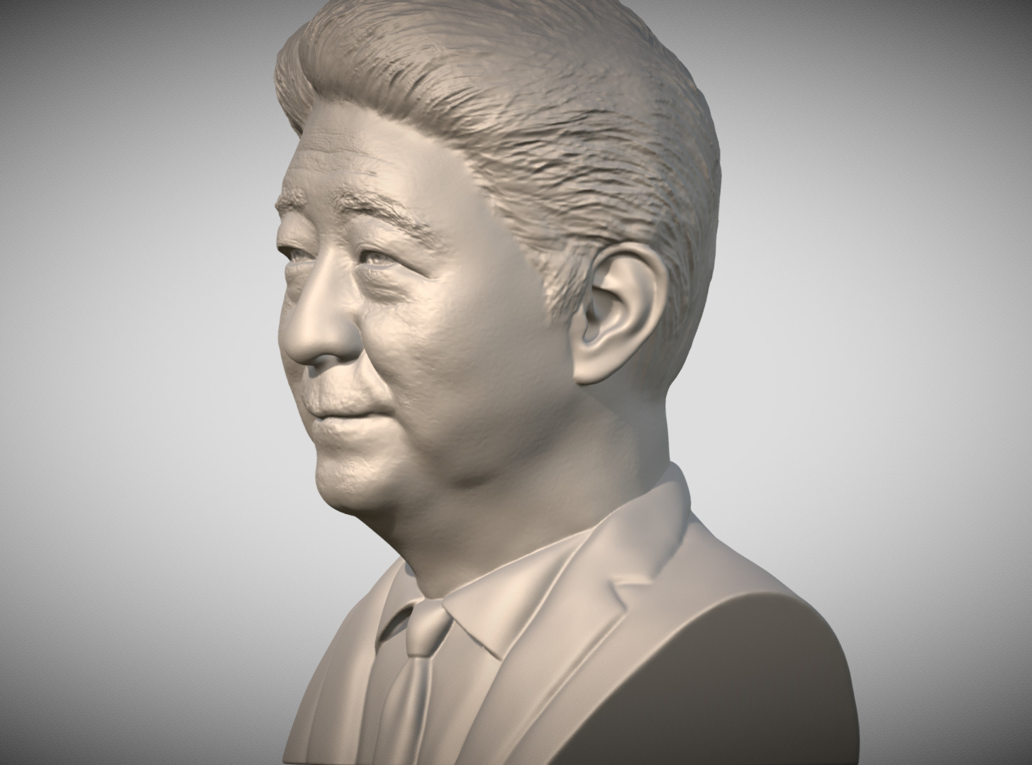 Shinzo Abe bust 3D printing ready stl obj formats 3D print model_4