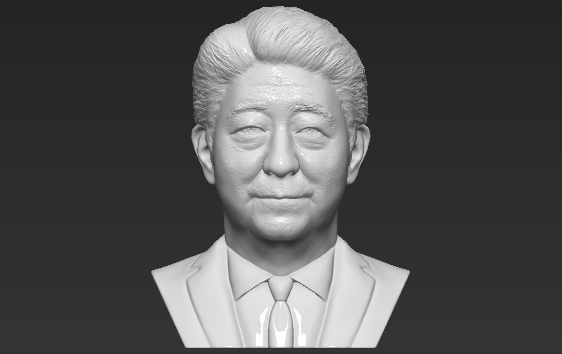 Shinzo Abe bust 3D printing ready stl obj formats 3D print model_5