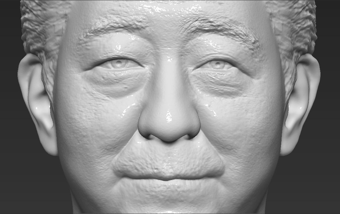 Shinzo Abe bust 3D printing ready stl obj formats 3D print model_20