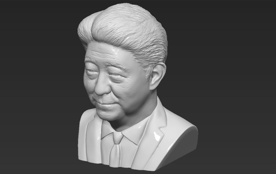 Shinzo Abe bust 3D printing ready stl obj formats 3D print model_26