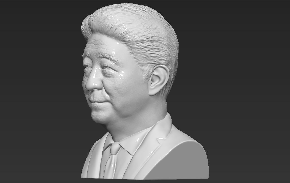 Shinzo Abe bust 3D printing ready stl obj formats 3D print model_8