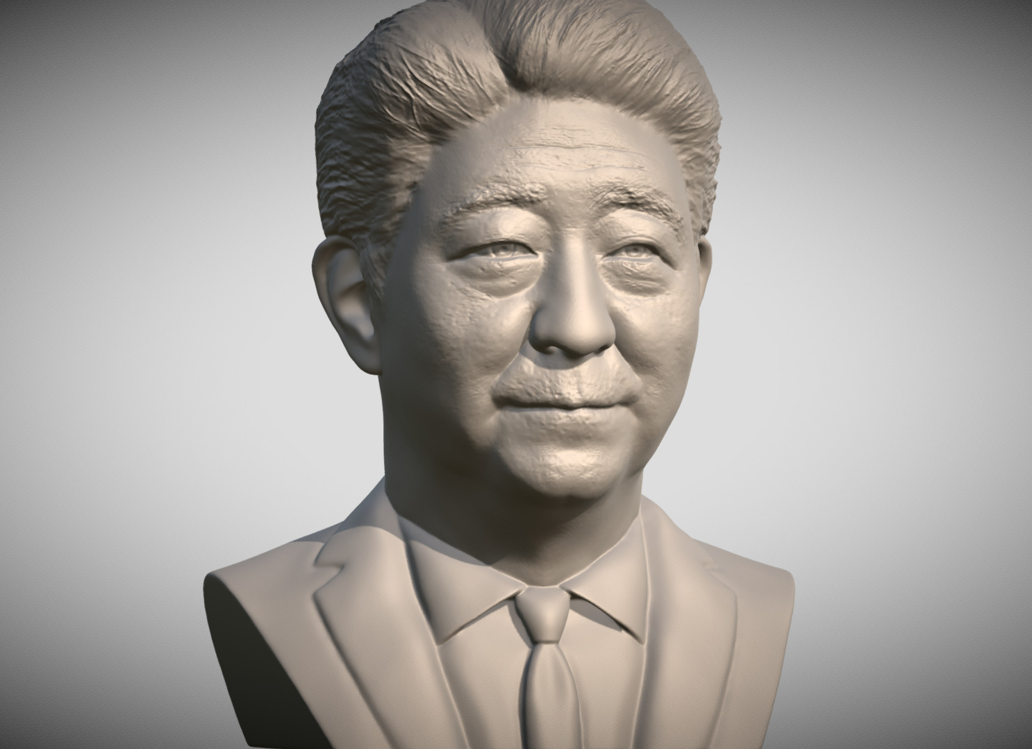 Shinzo Abe bust 3D printing ready stl obj formats 3D print model_3