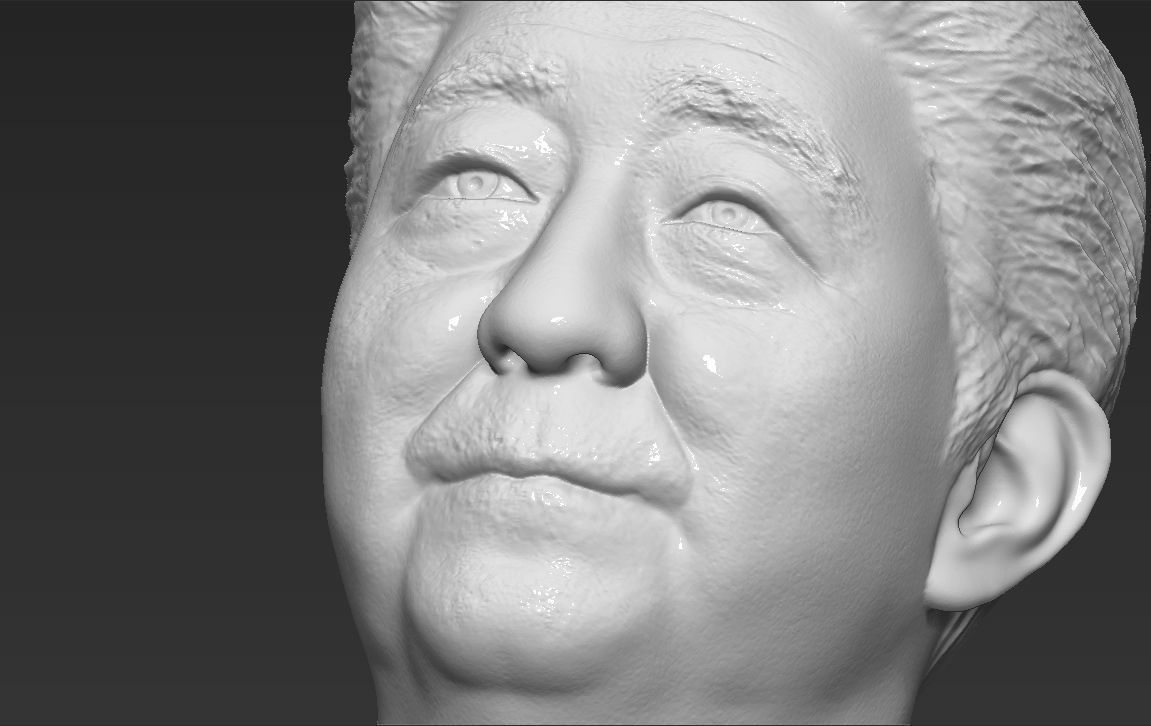 Shinzo Abe bust 3D printing ready stl obj formats 3D print model_22