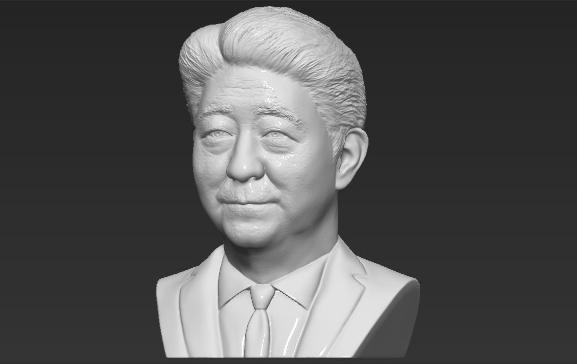 Shinzo Abe bust 3D printing ready stl obj formats 3D print model_6