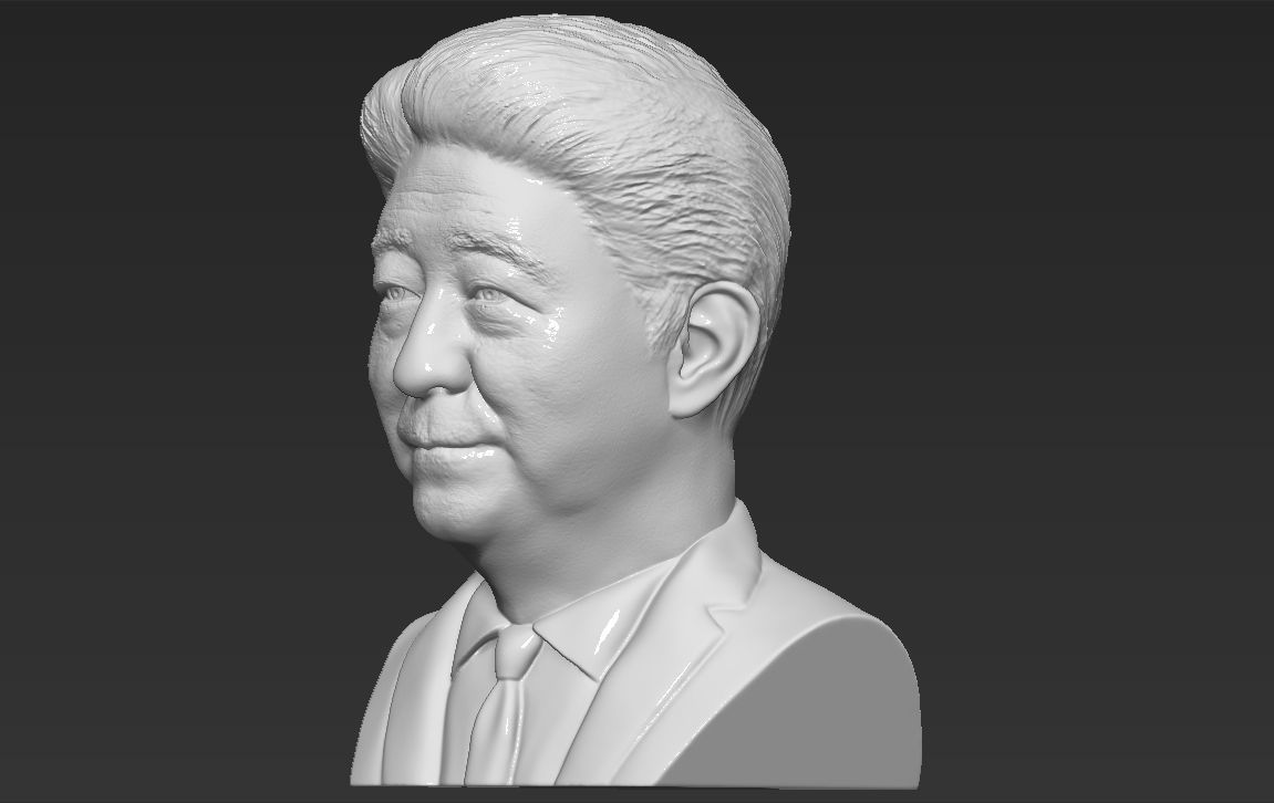 Shinzo Abe bust 3D printing ready stl obj formats 3D print model_7