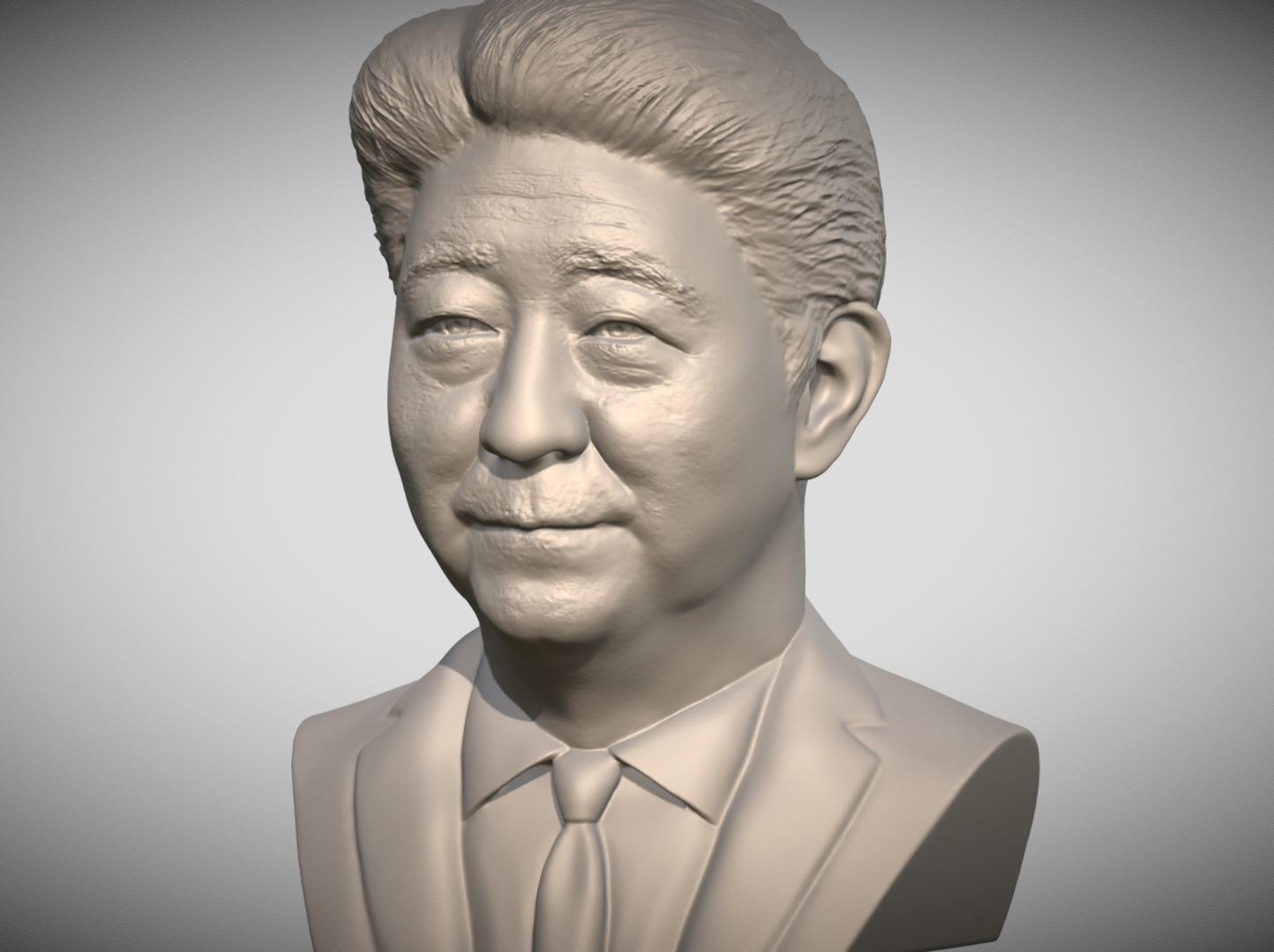 Shinzo Abe bust 3D printing ready stl obj formats 3D print model_1