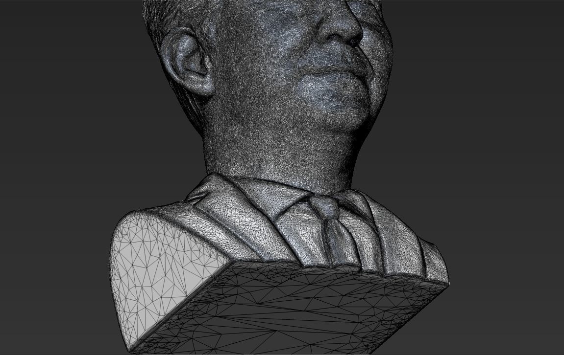 Shinzo Abe bust 3D printing ready stl obj formats 3D print model_31