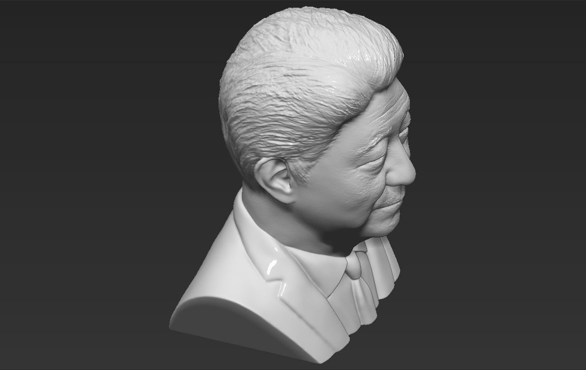 Shinzo Abe bust 3D printing ready stl obj formats 3D print model_27
