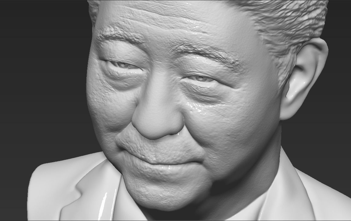 Shinzo Abe bust 3D printing ready stl obj formats 3D print model_19