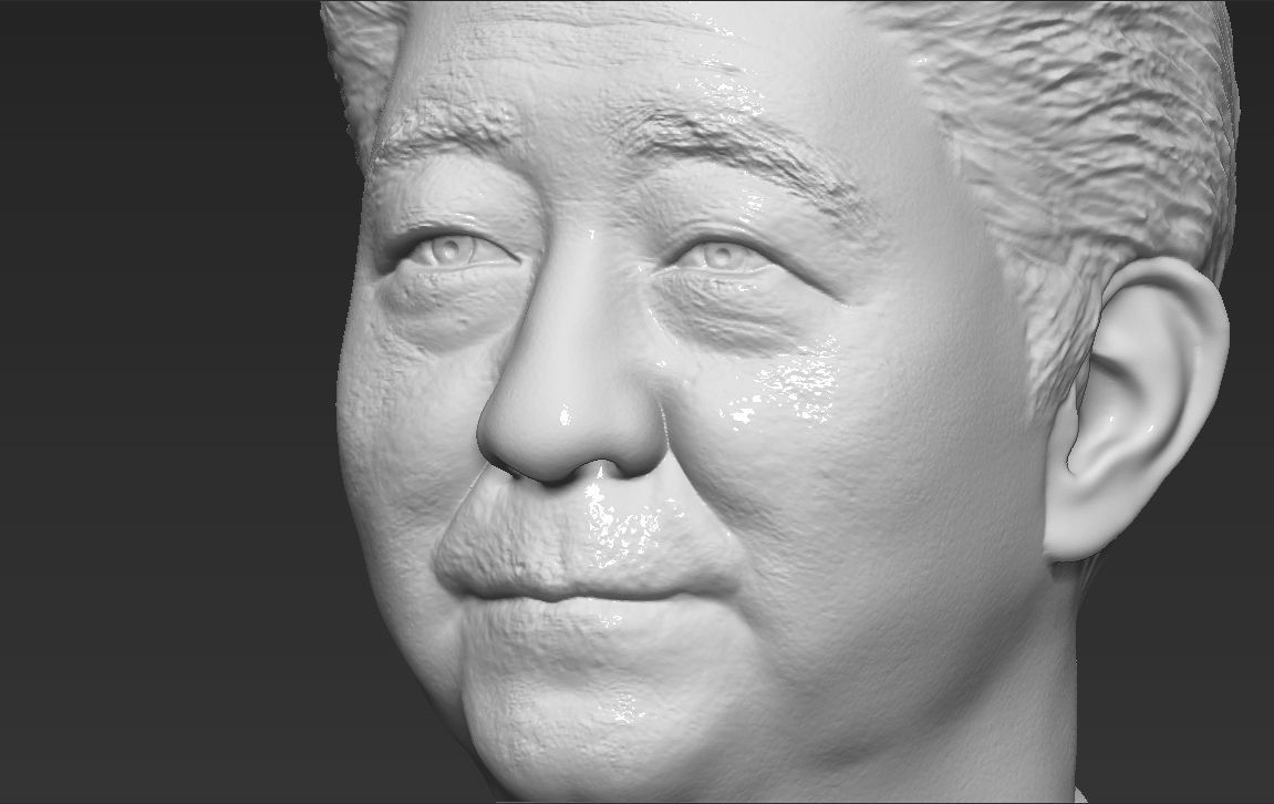 Shinzo Abe bust 3D printing ready stl obj formats 3D print model_18