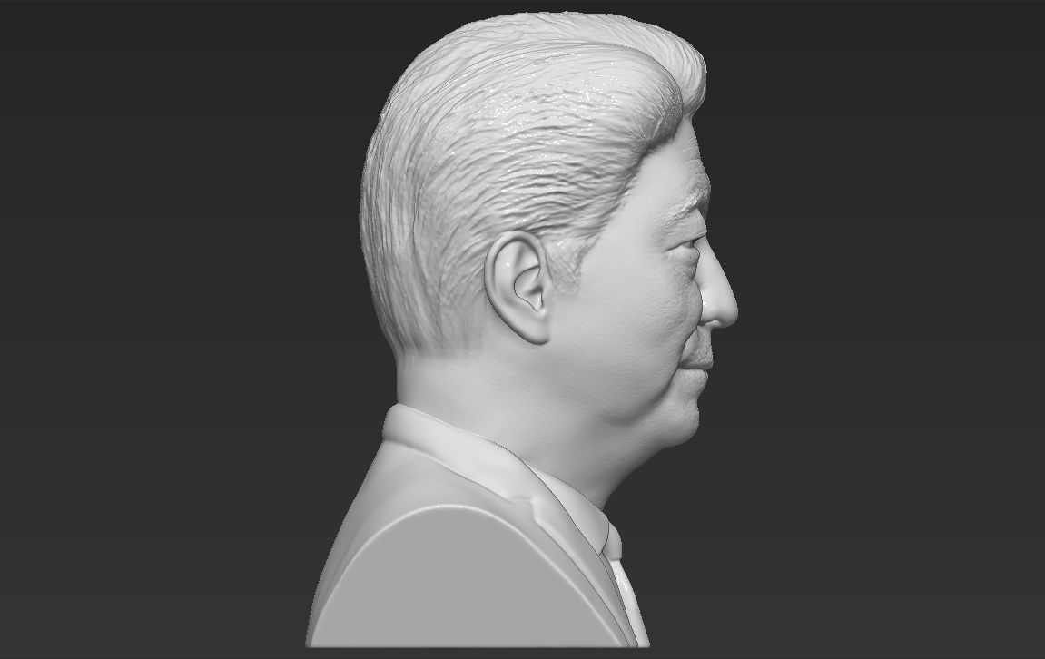 Shinzo Abe bust 3D printing ready stl obj formats 3D print model_13