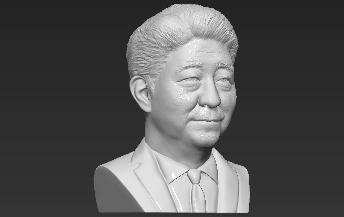 Shinzo Abe bust 3D printing ready stl obj formats 3D print model_15