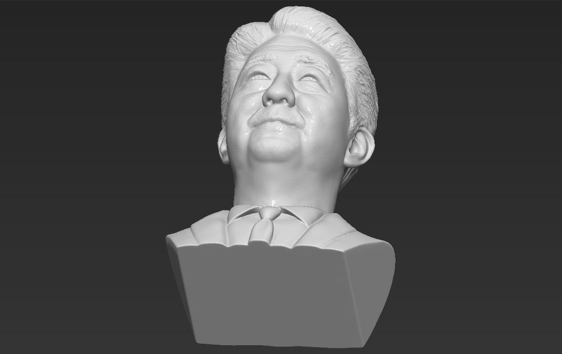 Shinzo Abe bust 3D printing ready stl obj formats 3D print model_23