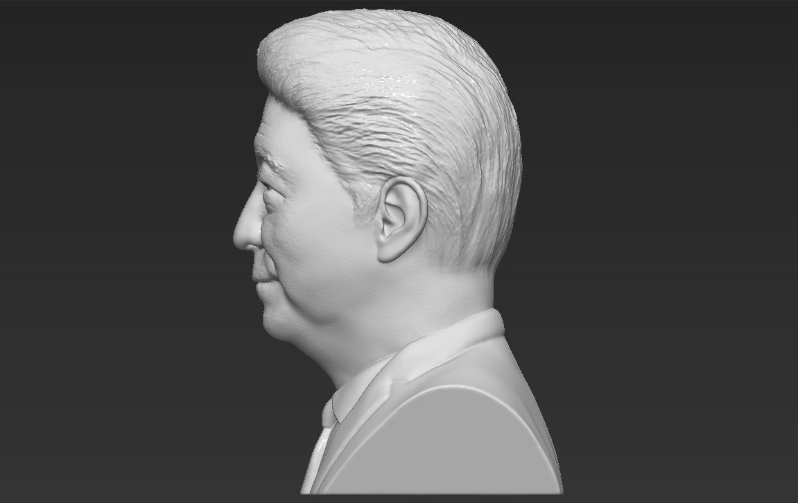 Shinzo Abe bust 3D printing ready stl obj formats 3D print model_9