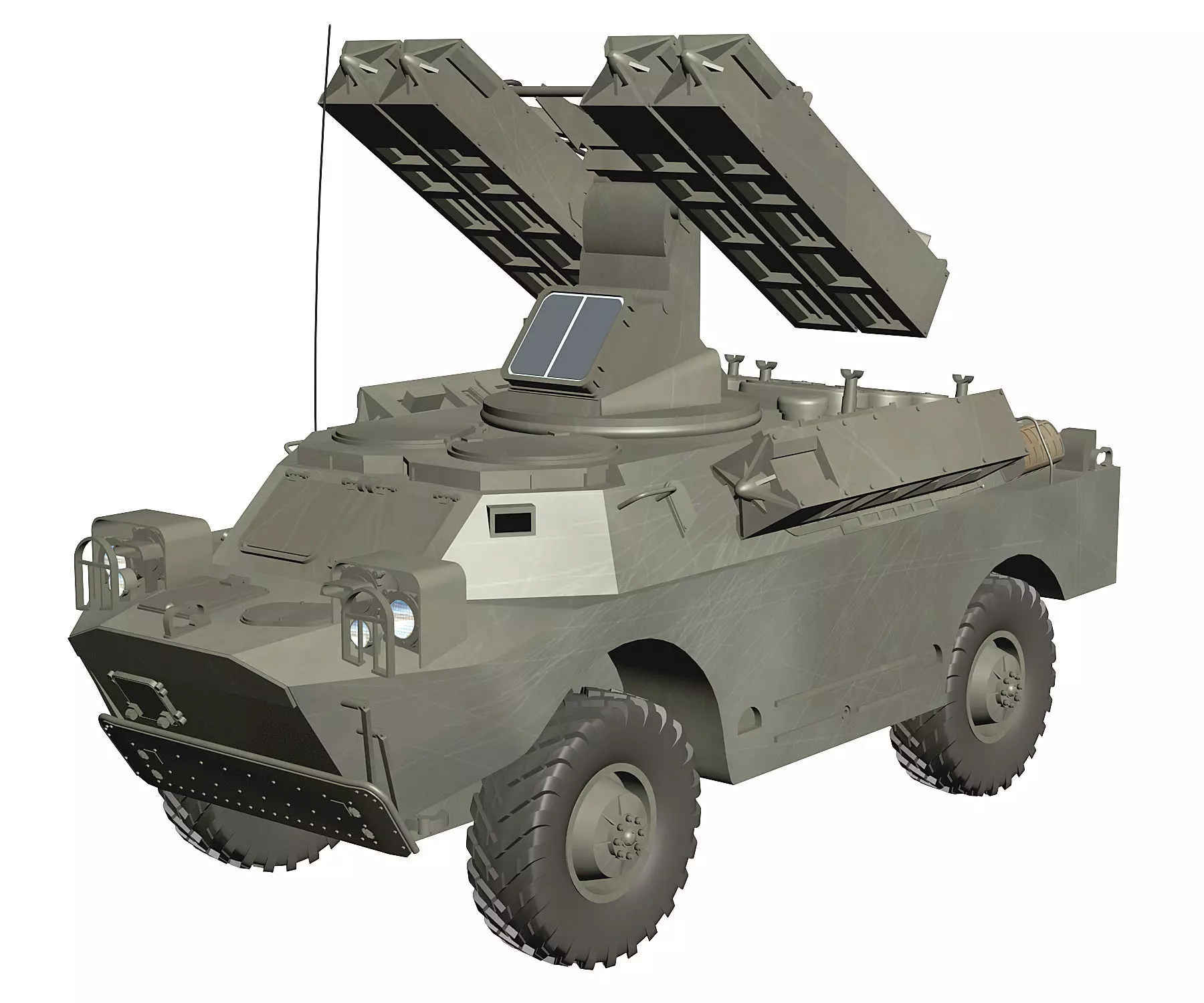 Gaskin 9K31 Strela Rocket Vehicle 3D model