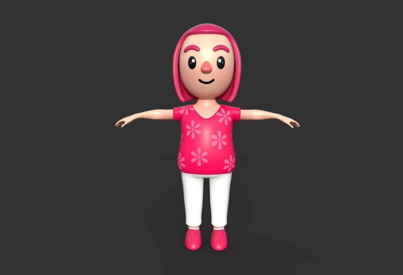Stylize lowpoly hypercasual games character Low-poly 3D model_4
