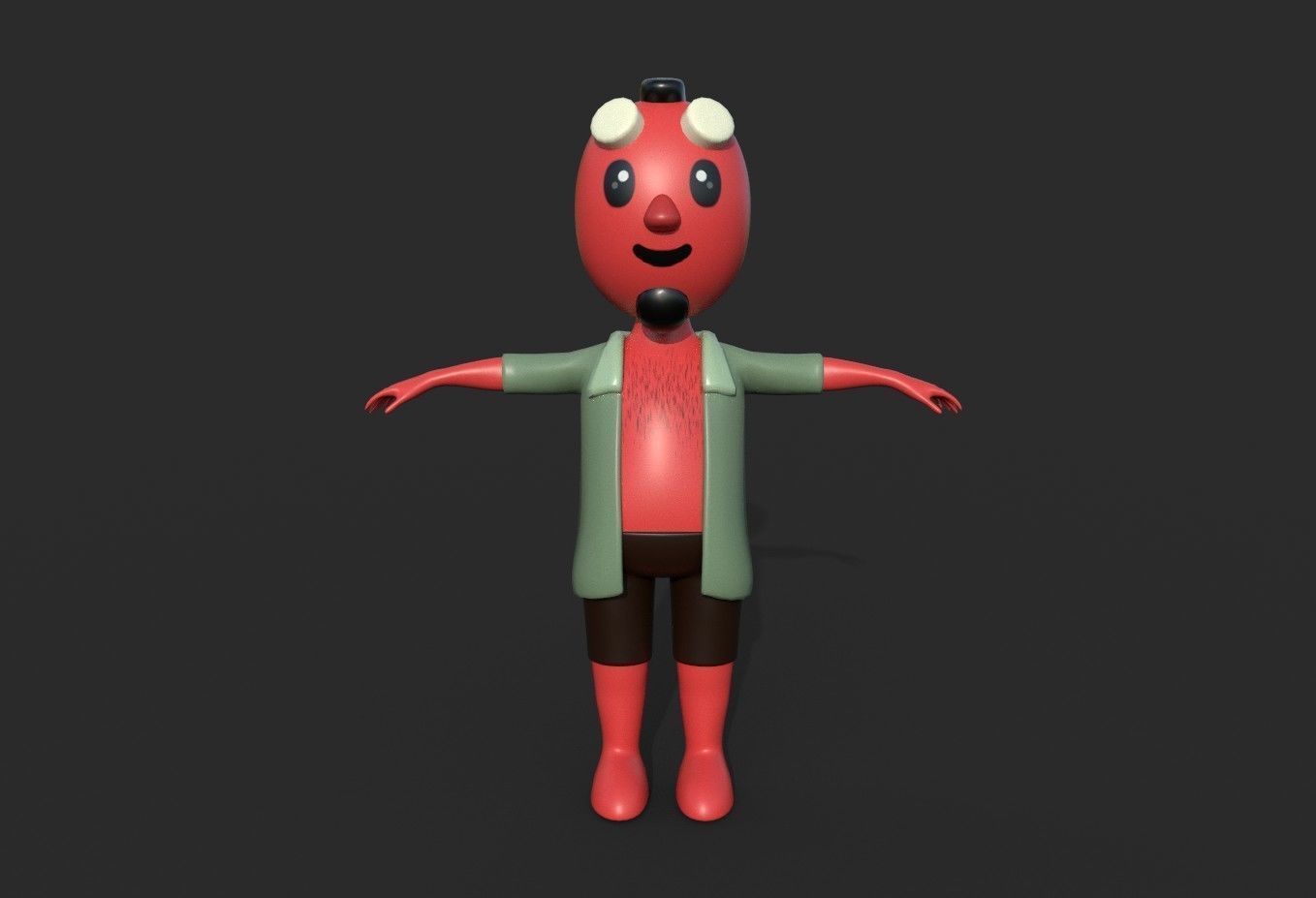 Stylize lowpoly hypercasual games character Low-poly 3D model_11
