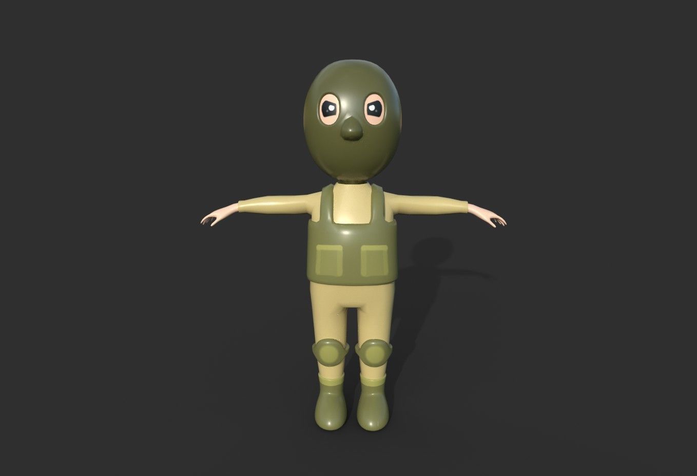 Stylize lowpoly hypercasual games character Low-poly 3D model_10