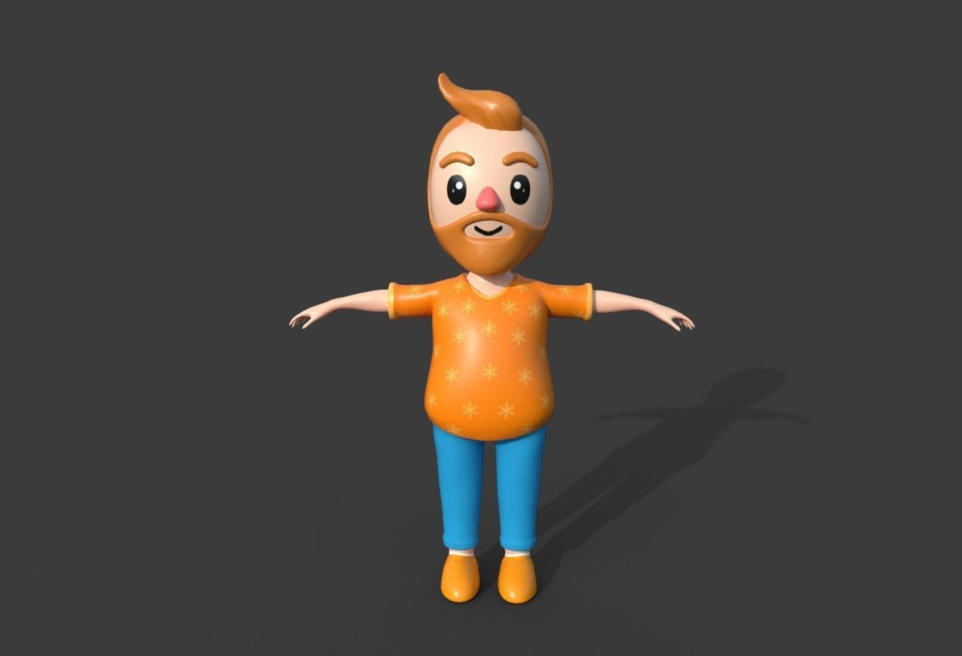 Stylize lowpoly hypercasual games character Low-poly 3D model_2