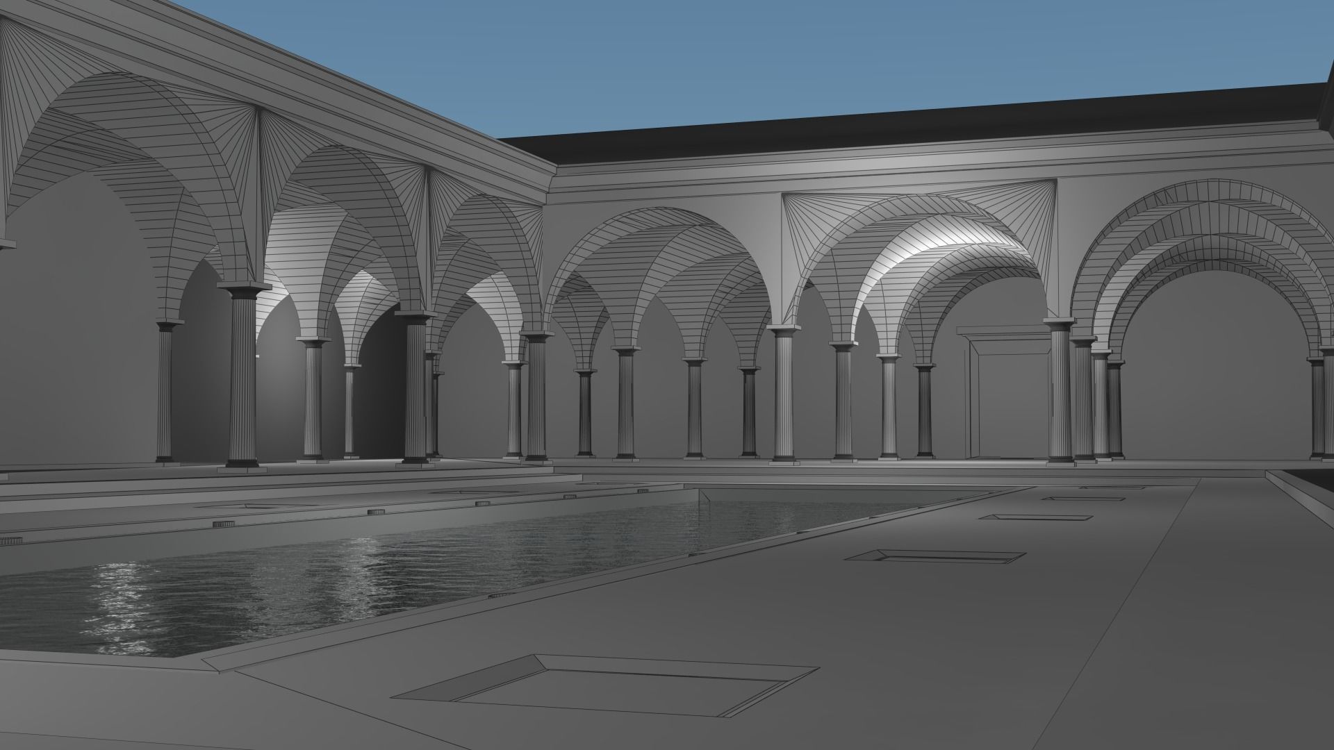 Romain atrium 3D model_7