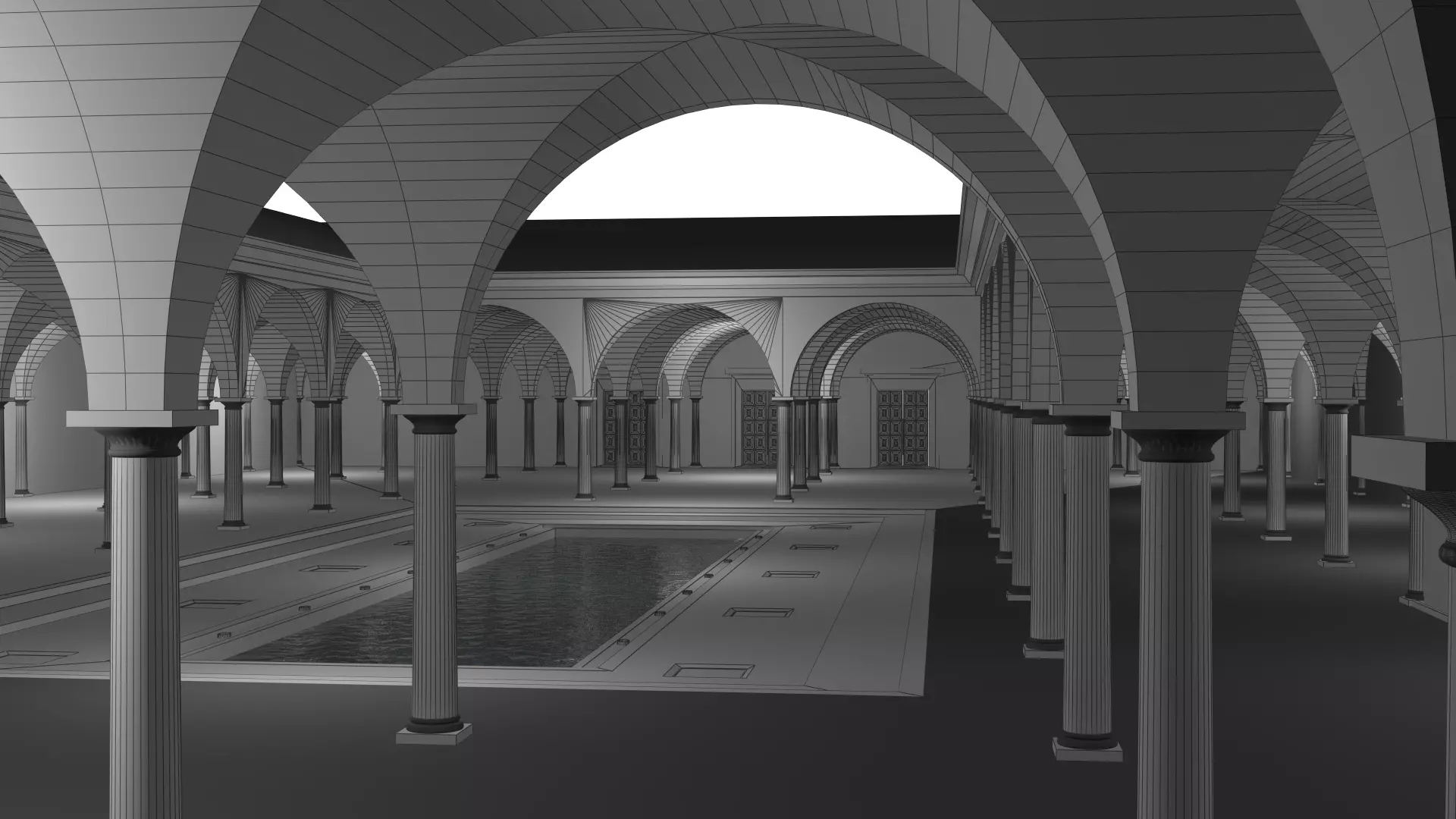Romain atrium 3D model_0