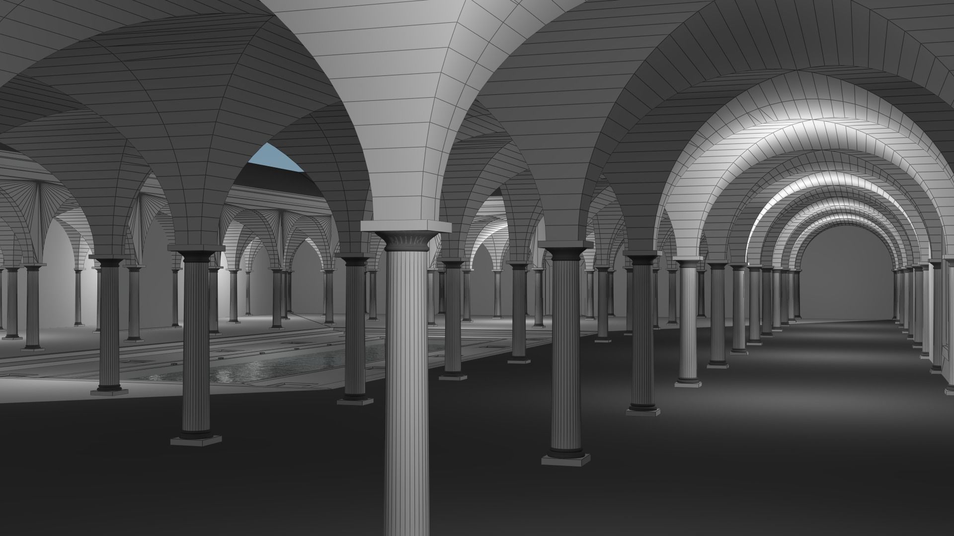 Romain atrium 3D model_1