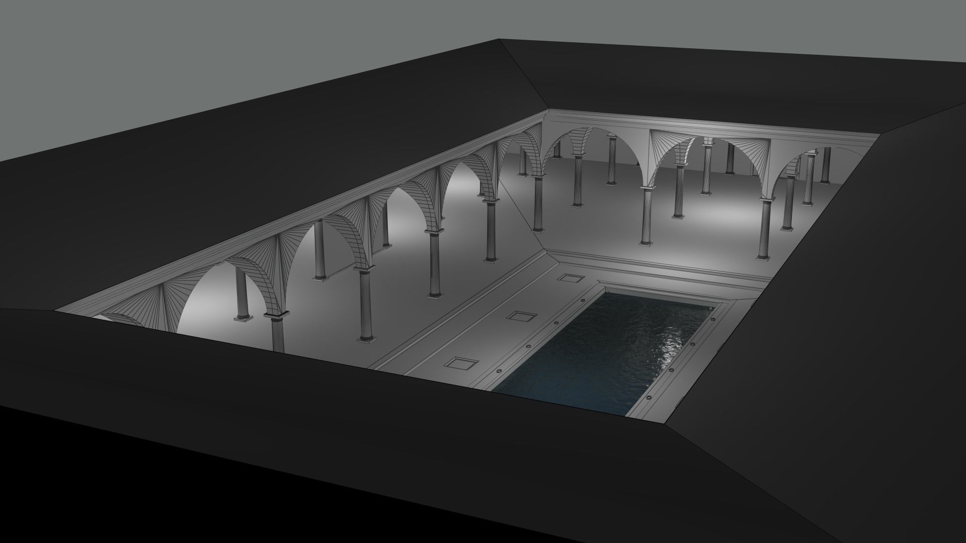 Romain atrium 3D model_6