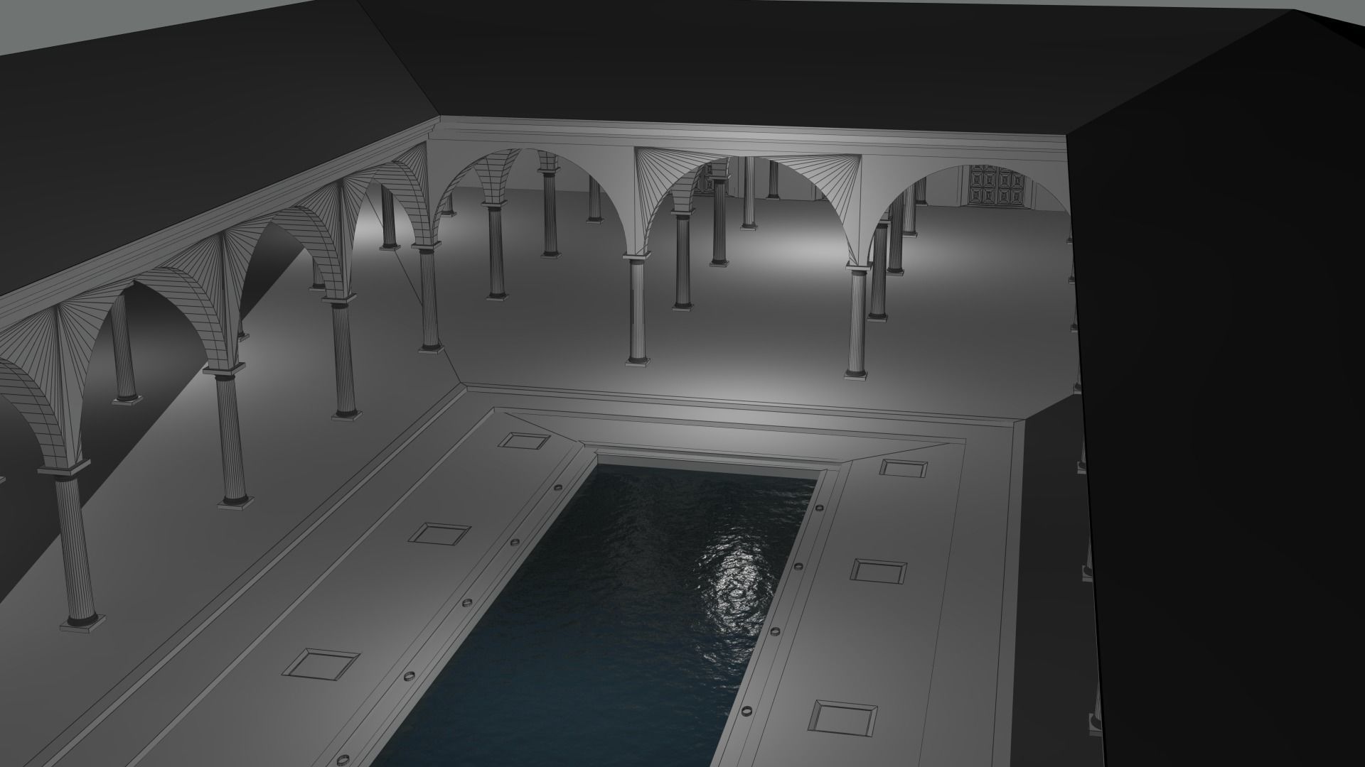 Romain atrium 3D model_5