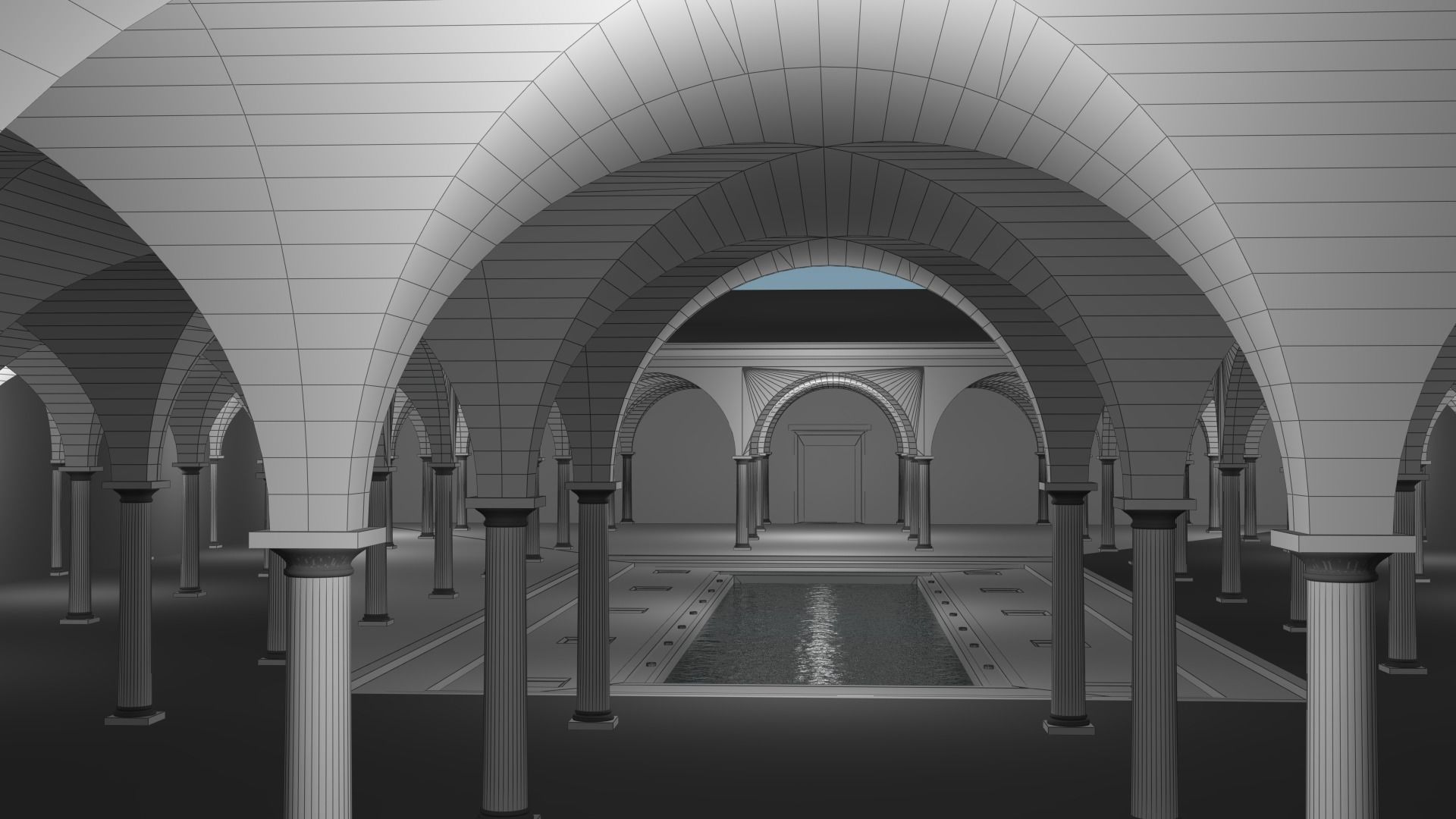 Romain atrium 3D model_4