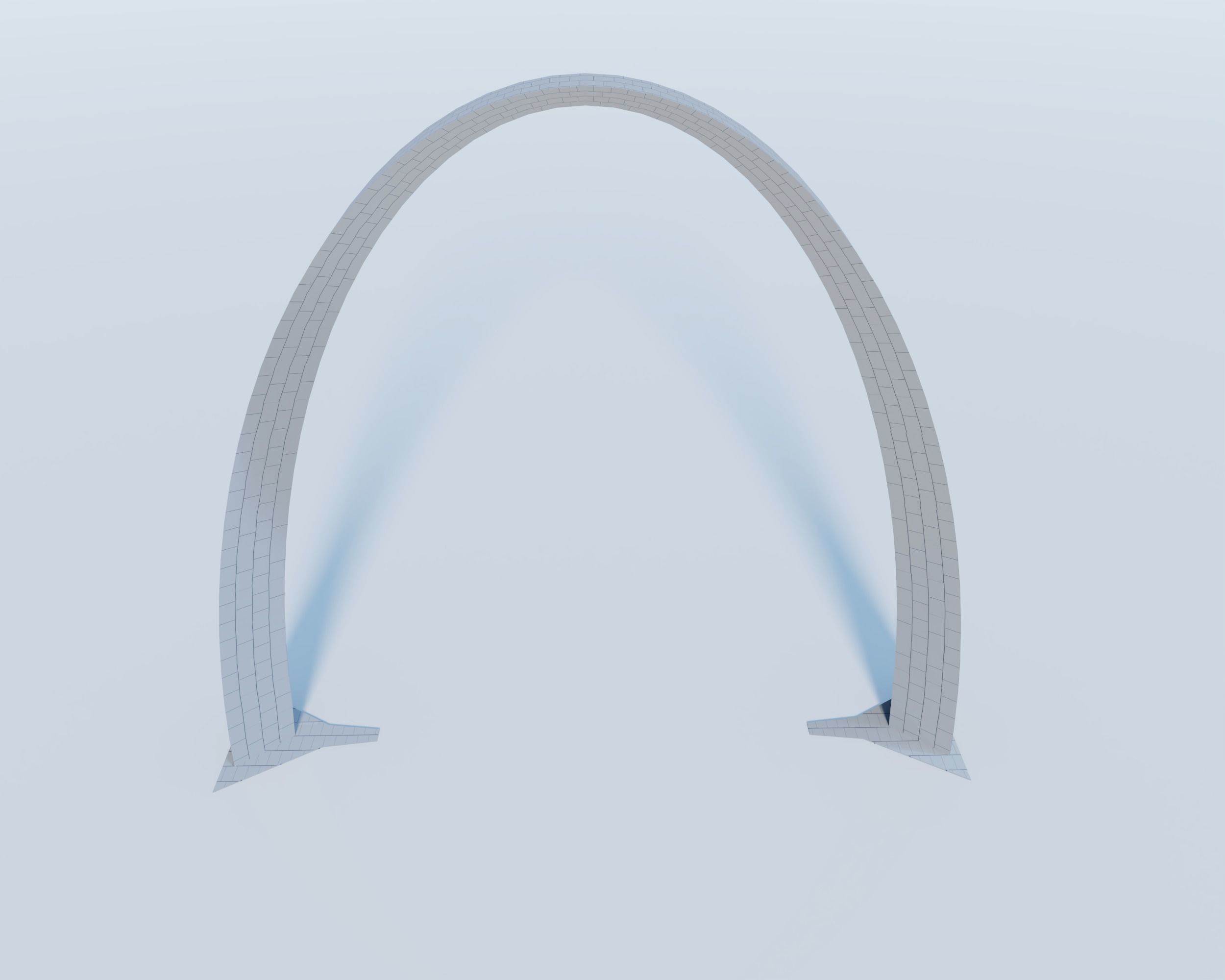 The Gateway Arch Low-poly 3D model_1