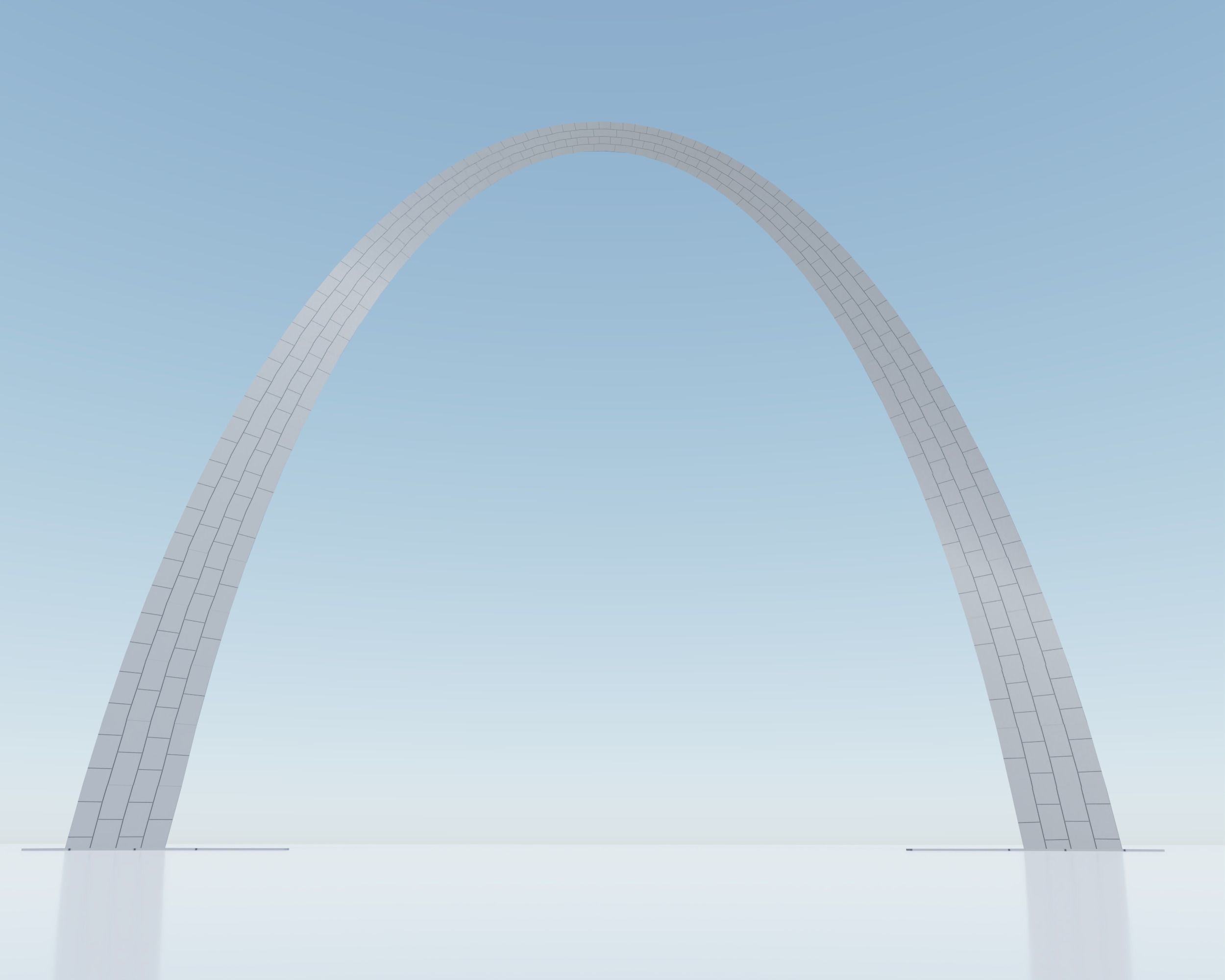 The Gateway Arch Low-poly 3D model_2
