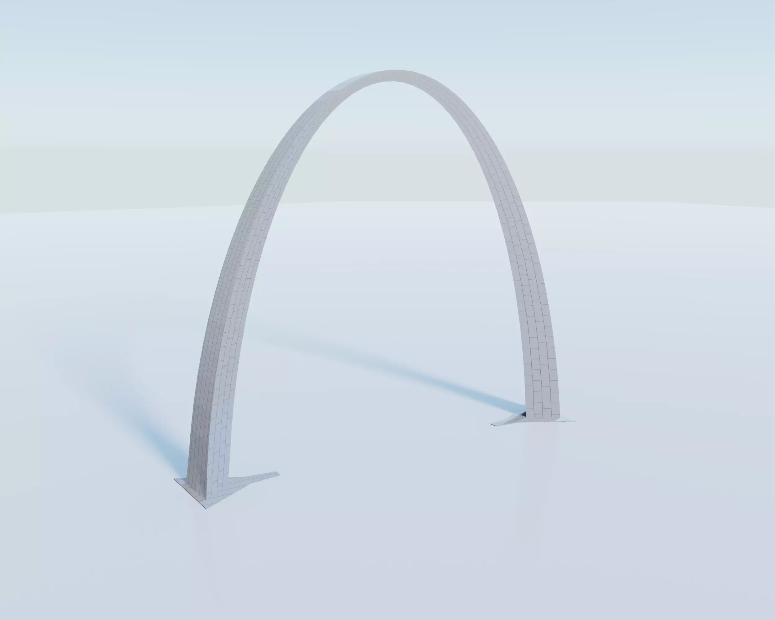 The Gateway Arch Low-poly 3D model_0