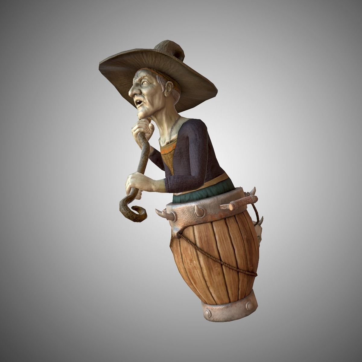 Wicked Witch Low-poly 3D model_2