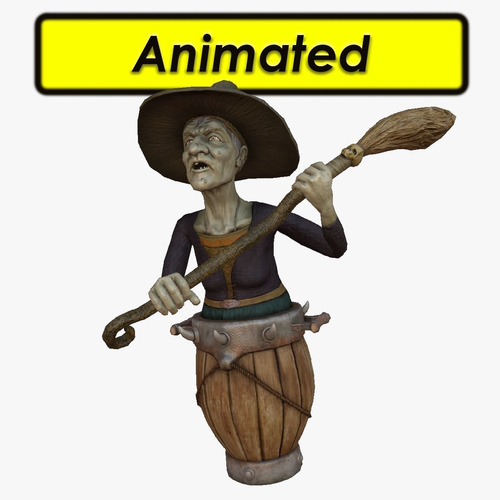 Wicked Witch Low-poly 3D model