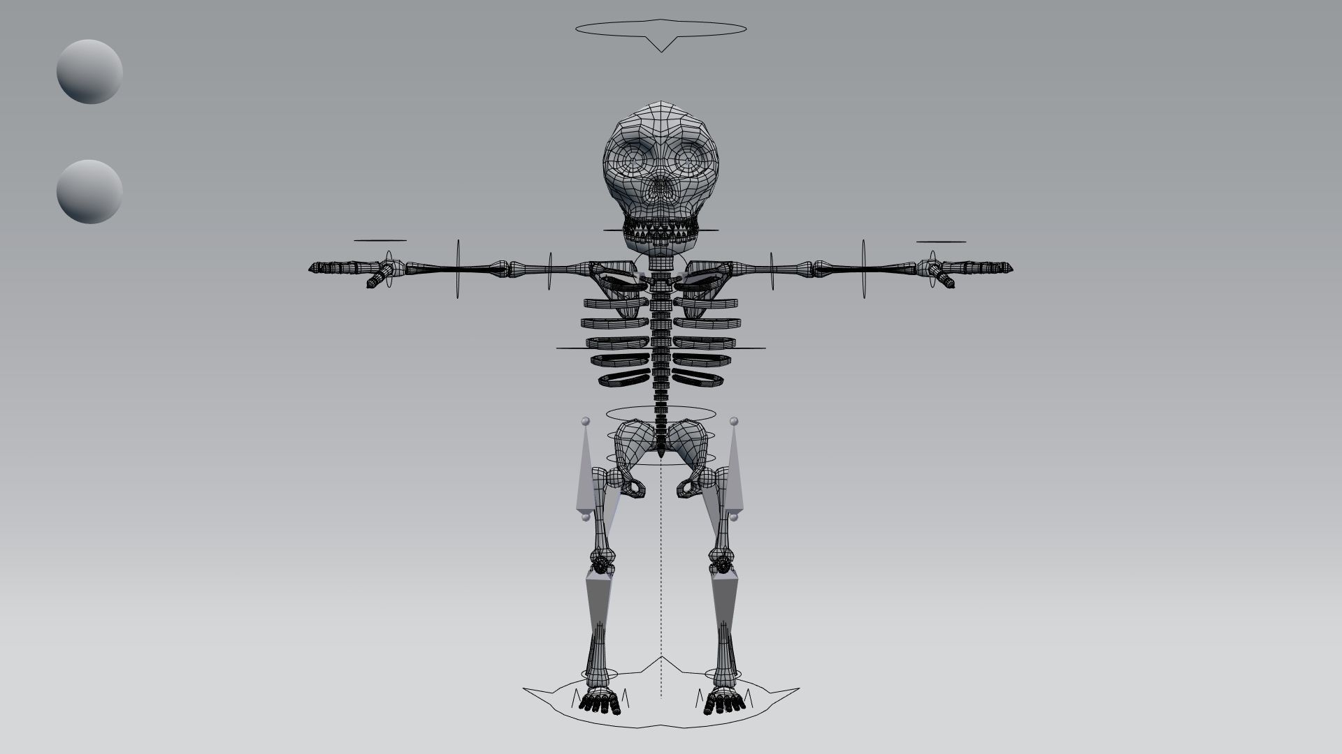 Cartoon skeleton 3D model_4