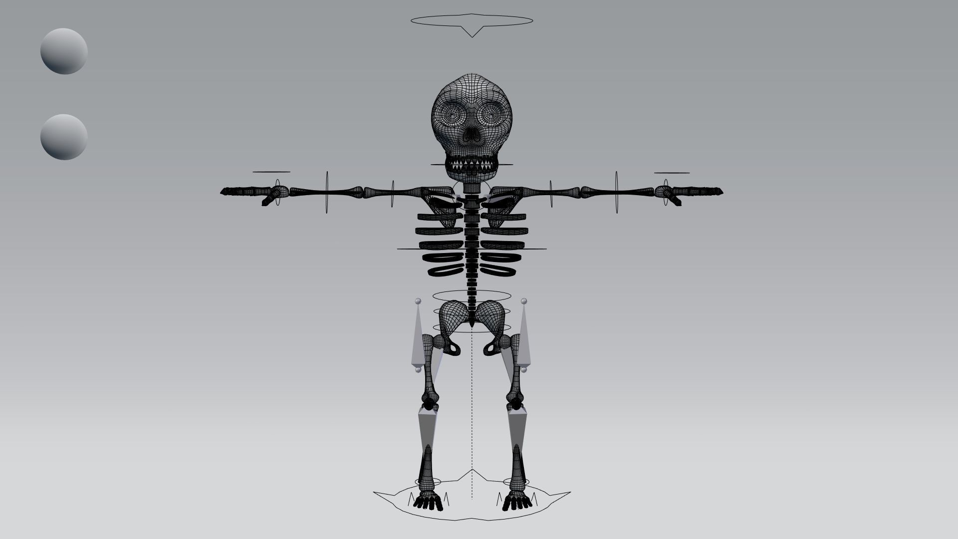 Cartoon skeleton 3D model_5