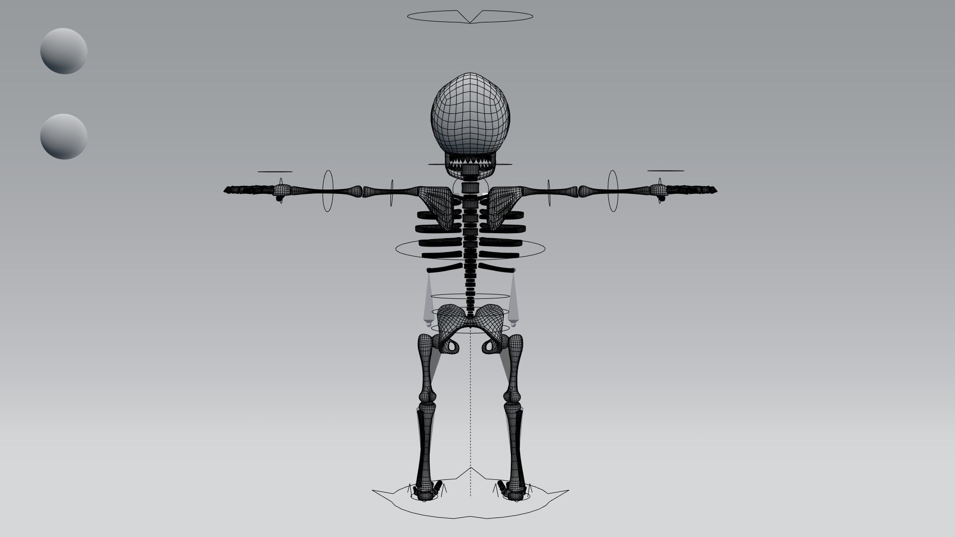 Cartoon skeleton 3D model_9