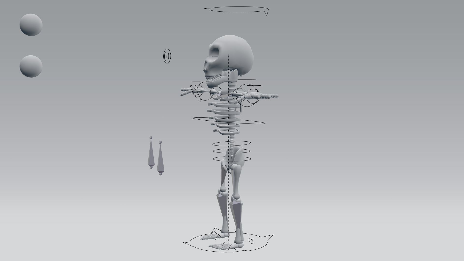 Cartoon skeleton 3D model_11
