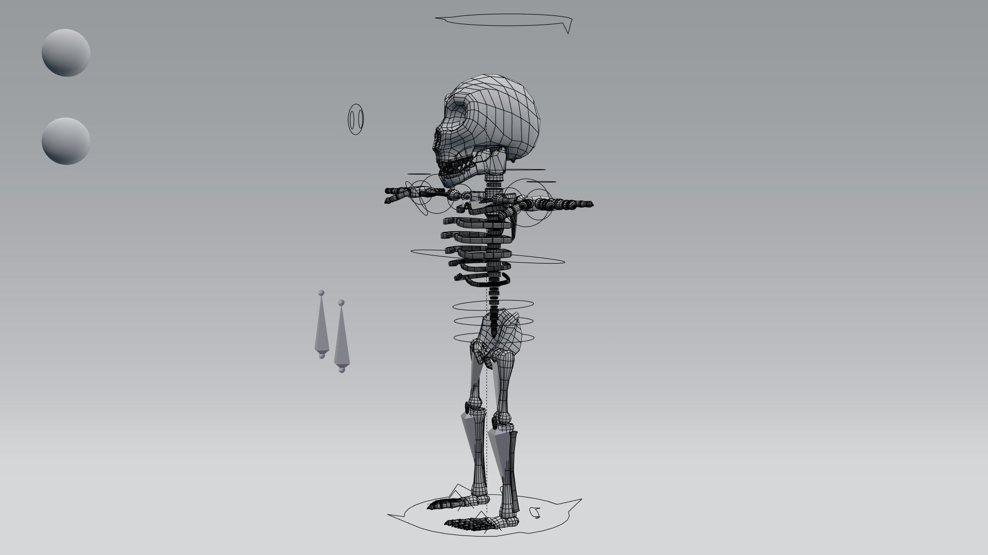 Cartoon skeleton 3D model_12