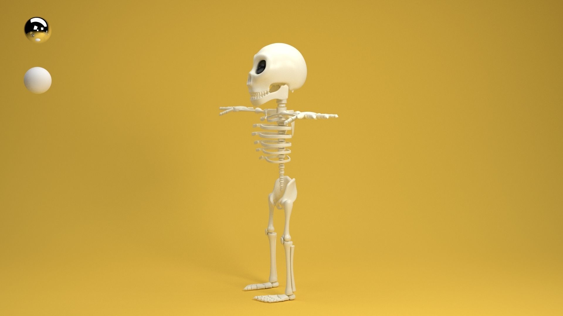 Cartoon skeleton 3D model_10