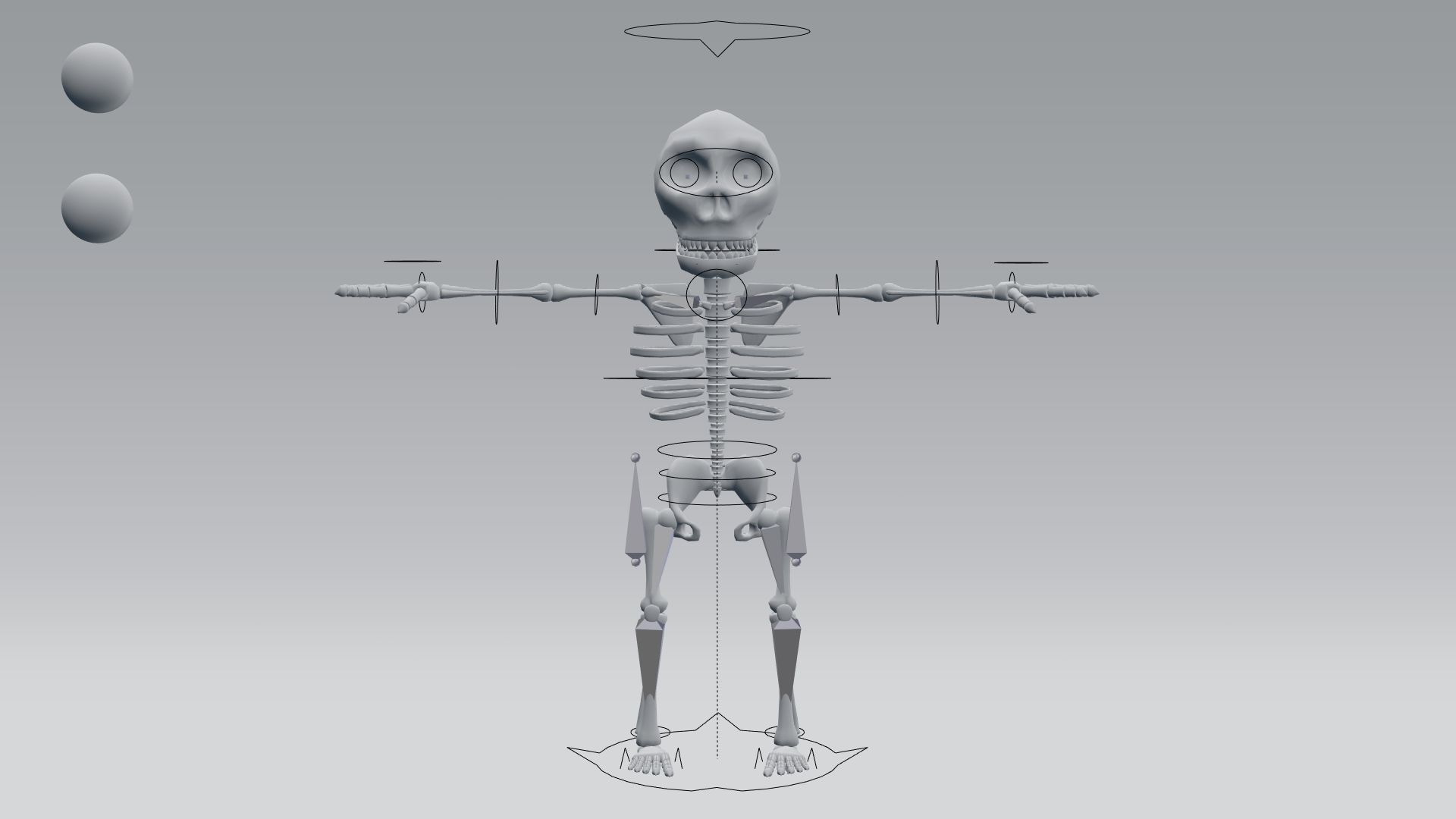 Cartoon skeleton 3D model_3